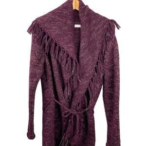 Love Shack Fancy | Purple Wool Sweater Alpaca Cardigan S